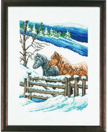 Permin kirjontasarja Kuva Winter Fold 29x37cm