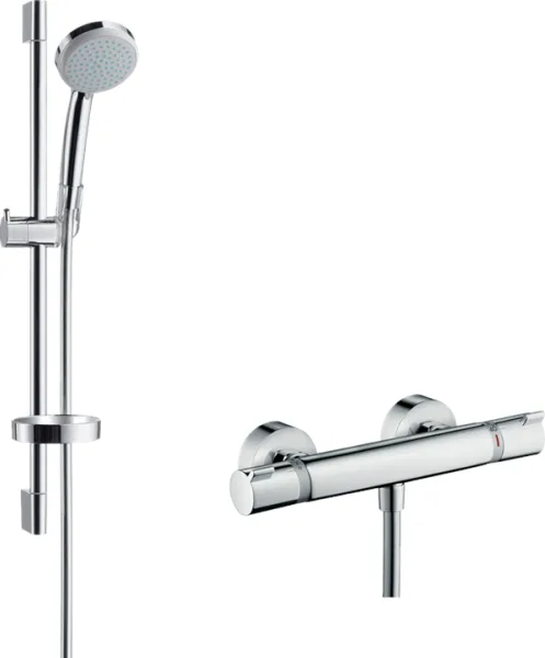 Hansgrohe Croma 100 -suihkusarja Ecostat Comfort -suihkuhanalla, kromi