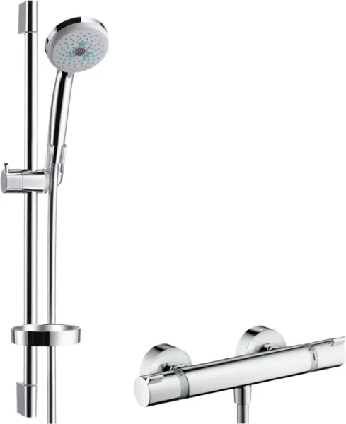 Hansgrohe Croma 100 -suihkusarja Ecostat Comfort -suihkuhanalla, kromi