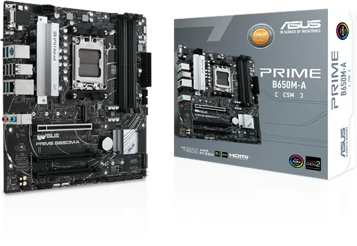 ASUS PRIME B650M-A-CSM Emolevy - AMD B650 - AMD AM5 - DDR5 RAM - Micro-ATX