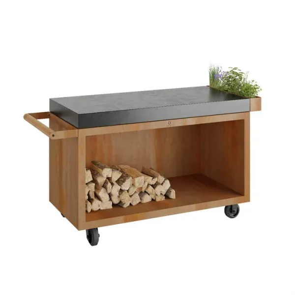 OFYR Mise en Place Table Corten Pro 135 Keraaminen Tummanharmaa
