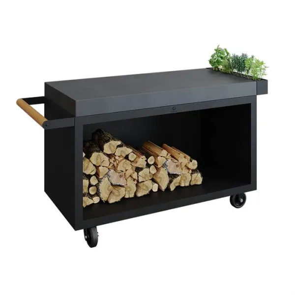 OFYR Mise en Place Table Black Pro 135 Keraaminen Tummanharmaa