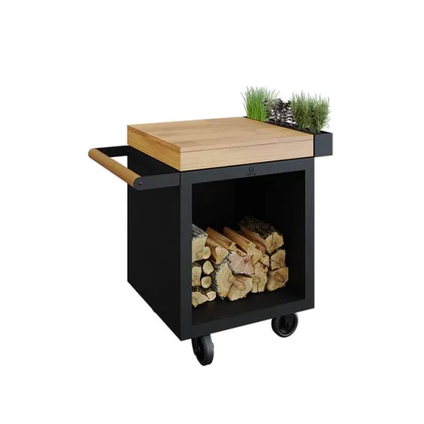 OFYR Mise en Place Table Black Pro 65 Tiikkipuu