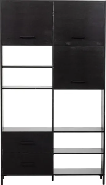 Aiko, Highboard, musta, K194x35x110 cm, mänty