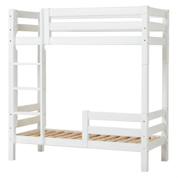 Hoppekids ECO Luxury korkea kerrossänky tikkailla ja turvareunalla - 70 x 160 cm