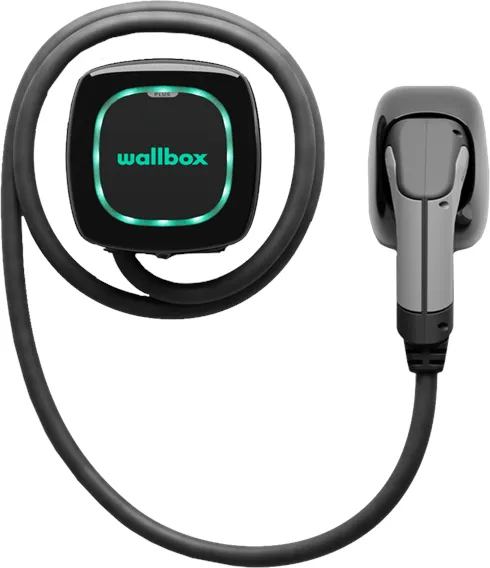 Wallbox Pulsar Plus latauslaatikko Wi-Fi:llä, 22 kW, 7 metriä, Tyyppi 2, musta