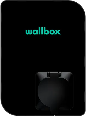 Wallbox Copper SB latauslaatikko Wi-Fi:llä 22 kW Tyyppi 1 ja 2, musta