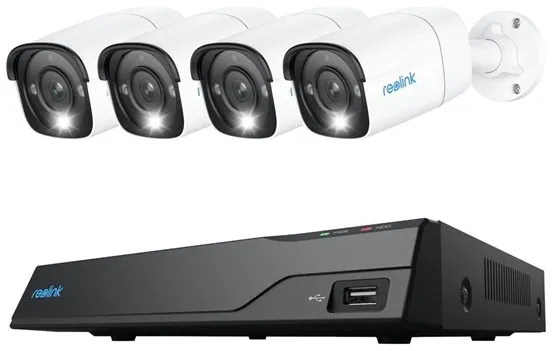 REOLINK NVS8-12MB4 - NVR + Kamera(t) - langallinen (Ethernet 10Base-T/100Base-T) - AC-virtalähteinen PoE