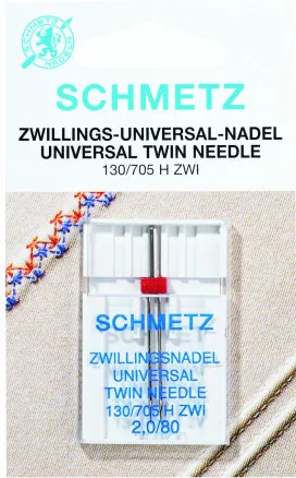 Schmetz kaksoisneulat 130/705 H-Zwi Koko 4,0-80 - 2 kpl.
