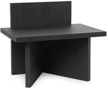 Ferm Living Oblique Stool - Mustaksi petsattu saarni