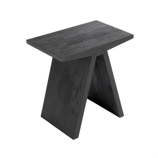 Muubs Angle jakkara - mustaksi petsattu/öljytty - FSC - 45 x 45 cm